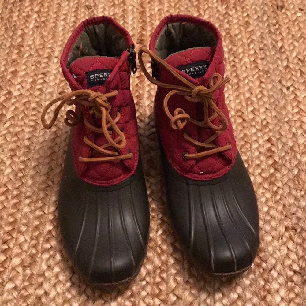 Sperry duck boots red sz 8.5 🌧❄️☀️